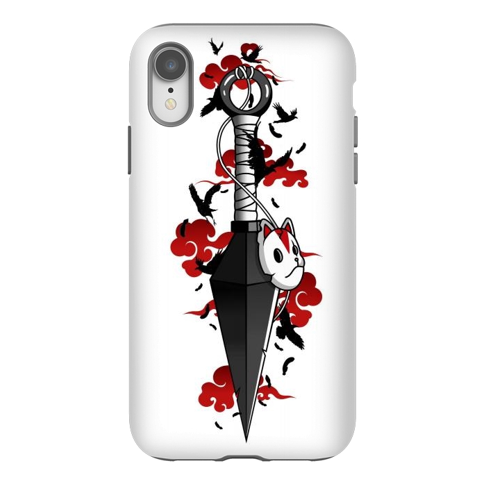 iPhone Xr StrongFit Red Cloud Kunai - Japanese by LM2Kone
