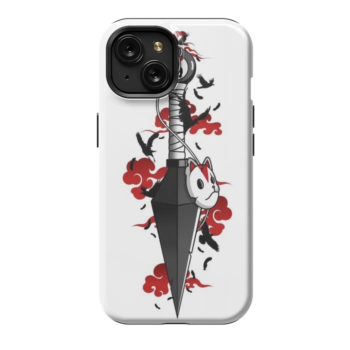 iPhone 15 StrongFit Red Cloud Kunai - Japanese by LM2Kone