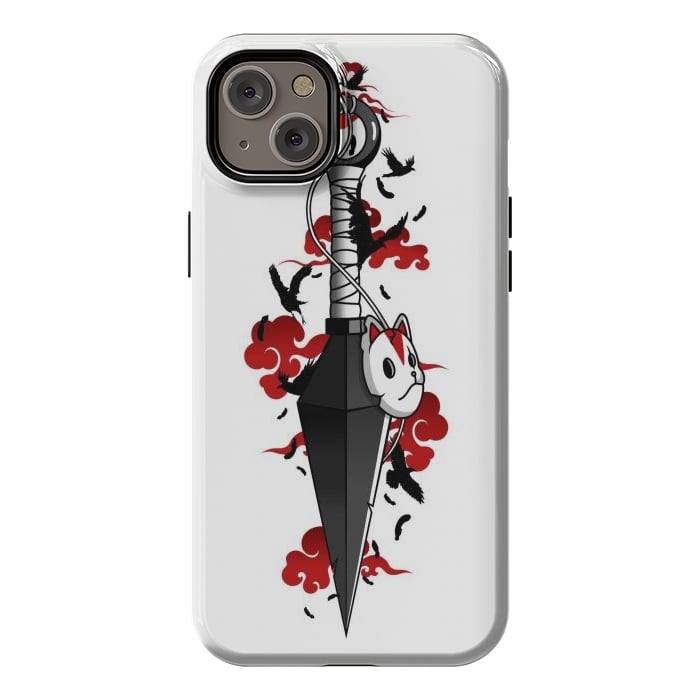 iPhone 14 Plus StrongFit Red Cloud Kunai - Japanese by LM2Kone