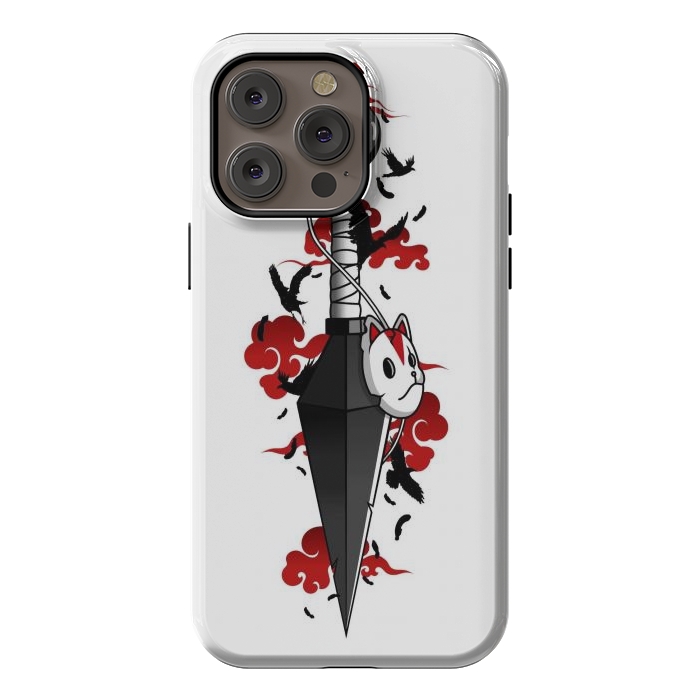 iPhone 14 Pro max StrongFit Red Cloud Kunai - Japanese by LM2Kone