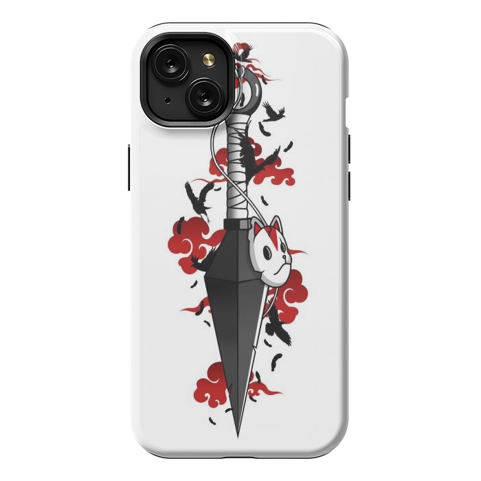 iPhone 15 Plus StrongFit Red Cloud Kunai - Japanese by LM2Kone