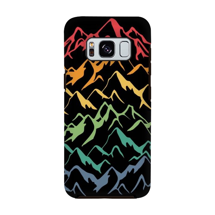 Galaxy S8 StrongFit Retro Mountains Lines by LM2Kone