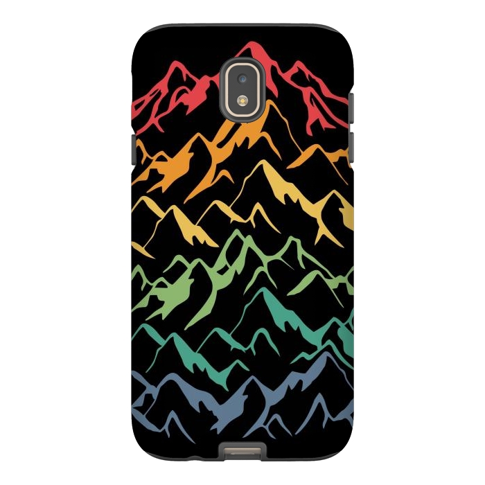 Galaxy J7 StrongFit Retro Mountains Lines by LM2Kone