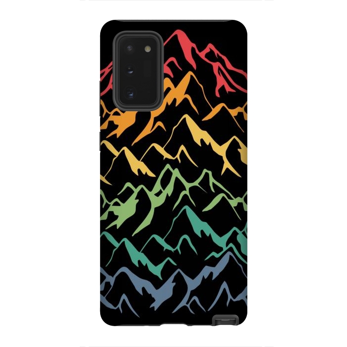 Galaxy Note 20 StrongFit Retro Mountains Lines by LM2Kone