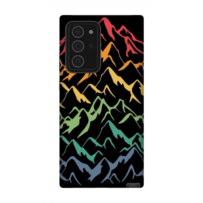 Galaxy Note 20 Ultra StrongFit Retro Mountains Lines by LM2Kone