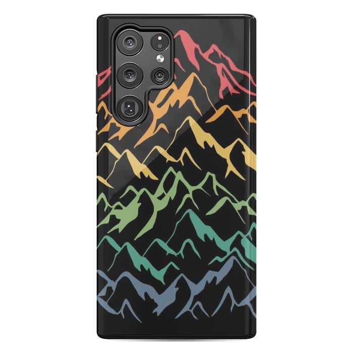 Galaxy S22 Ultra StrongFit Retro Mountains Lines by LM2Kone