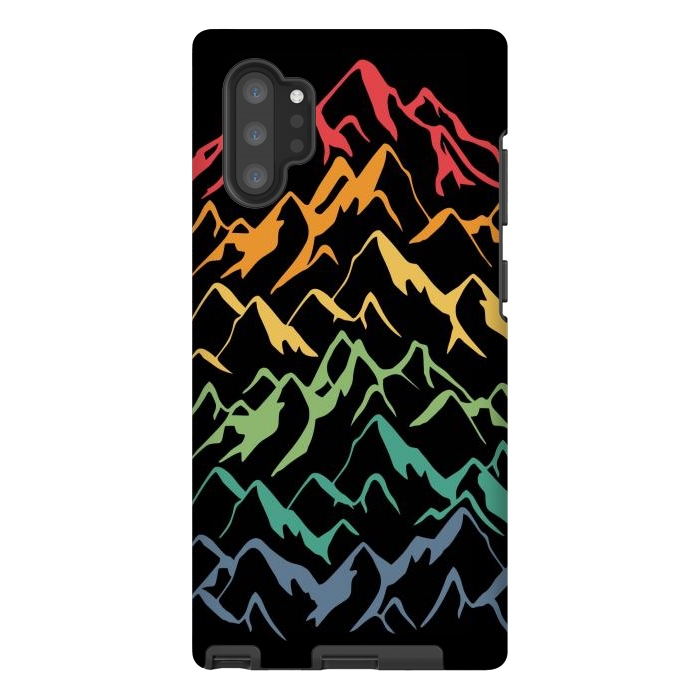Galaxy Note 10 plus StrongFit Retro Mountains Lines by LM2Kone