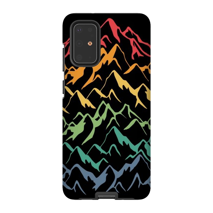 Galaxy S20 Plus StrongFit Retro Mountains Lines by LM2Kone