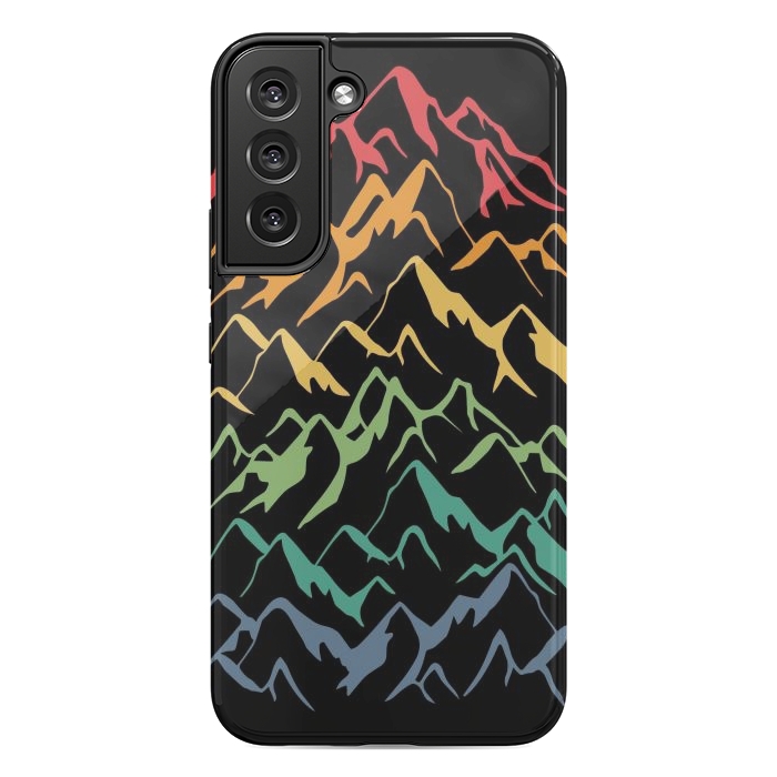 Galaxy S22 plus StrongFit Retro Mountains Lines by LM2Kone