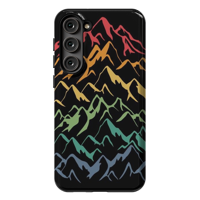Galaxy S23 Plus StrongFit Retro Mountains Lines by LM2Kone
