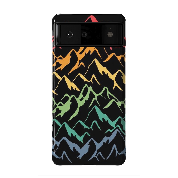 Pixel 6 StrongFit Retro Mountains Lines by LM2Kone