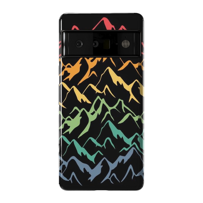 Pixel 6 Pro StrongFit Retro Mountains Lines by LM2Kone