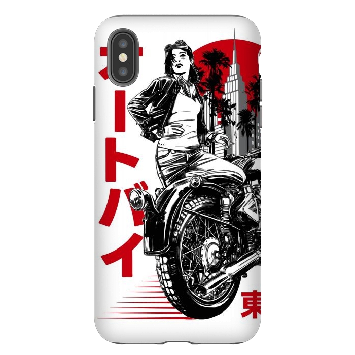 iPhone Xs Max StrongFit Urban Japanese Motorcycle by LM2Kone