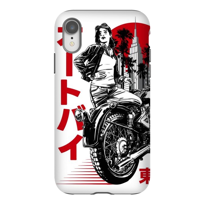 iPhone Xr StrongFit Urban Japanese Motorcycle by LM2Kone
