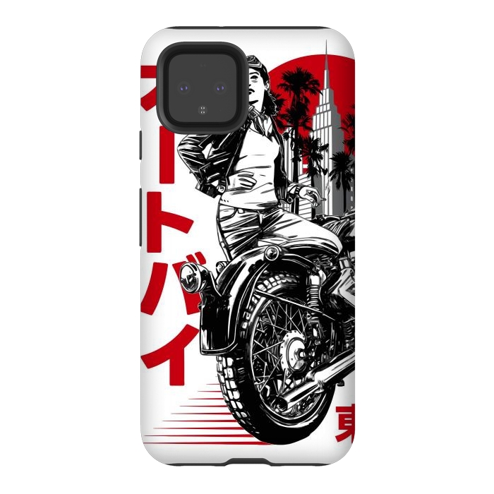 Pixel 4 StrongFit Urban Japanese Motorcycle by LM2Kone