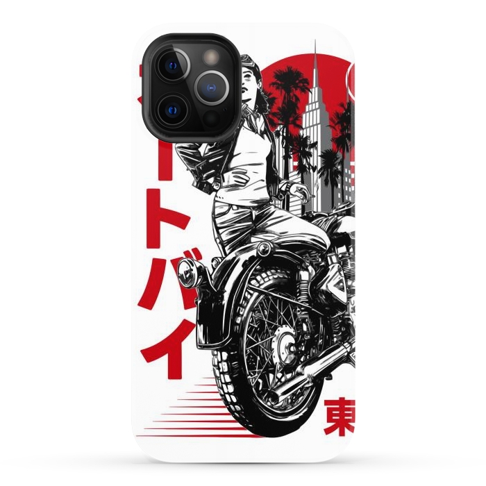 iPhone 12 Pro Max StrongFit Urban Japanese Motorcycle by LM2Kone