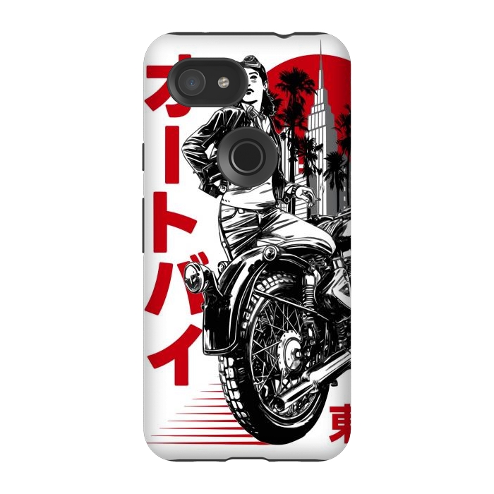 Pixel 3A StrongFit Urban Japanese Motorcycle by LM2Kone