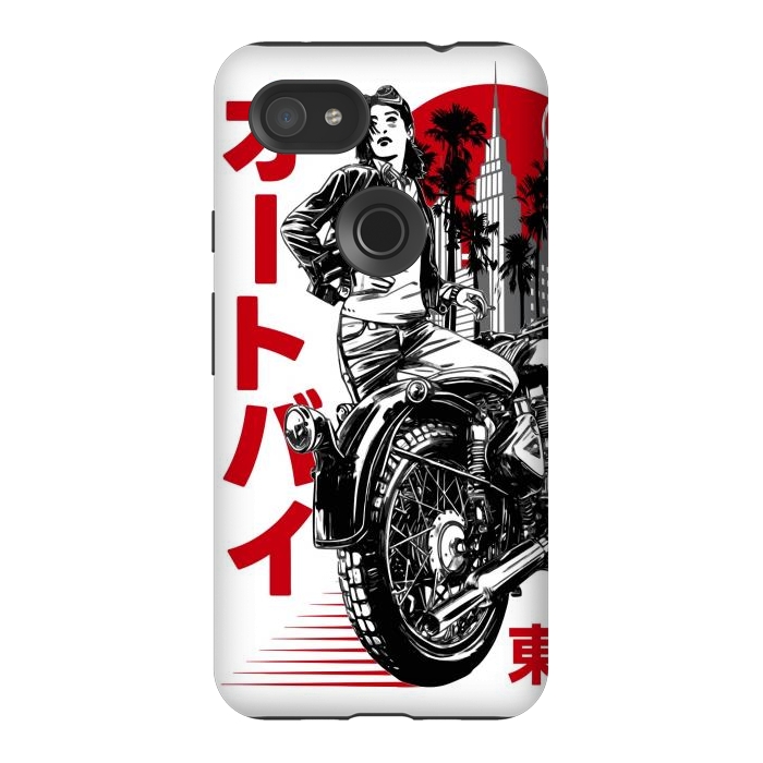 Pixel 3AXL StrongFit Urban Japanese Motorcycle by LM2Kone