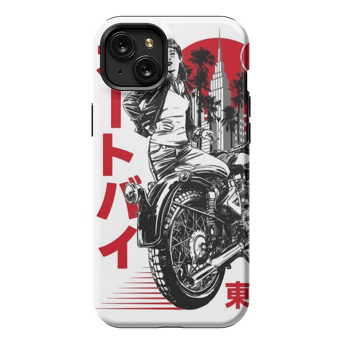 iPhone 15 Plus StrongFit Urban Japanese Motorcycle by LM2Kone