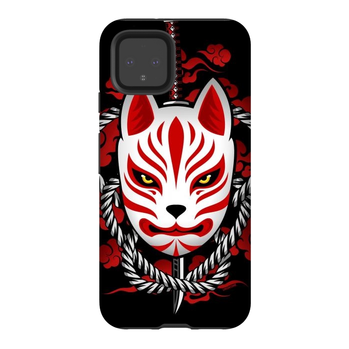 Pixel 4 StrongFit Kitsune - Red Clouds by LM2Kone