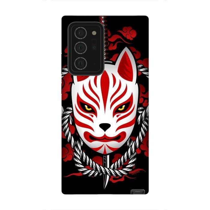 Galaxy Note 20 Ultra StrongFit Kitsune - Red Clouds by LM2Kone