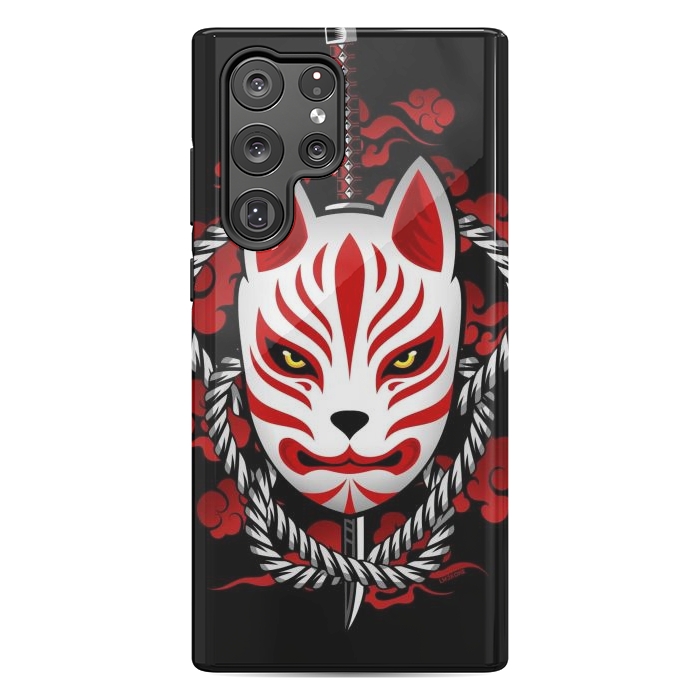 Galaxy S22 Ultra StrongFit Kitsune - Red Clouds by LM2Kone