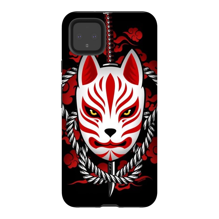 Pixel 4XL StrongFit Kitsune - Red Clouds by LM2Kone