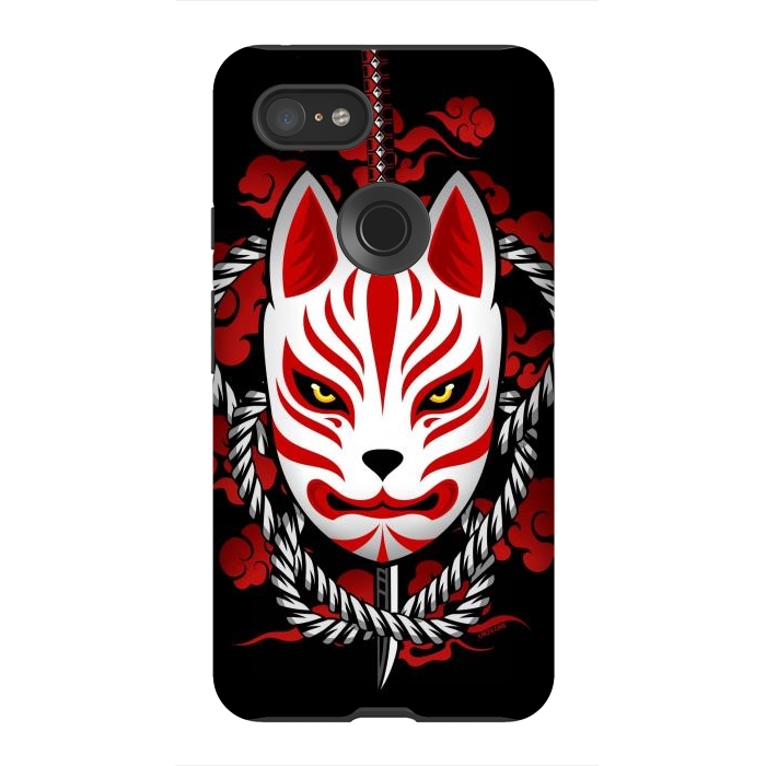 Pixel 3XL StrongFit Kitsune - Red Clouds by LM2Kone