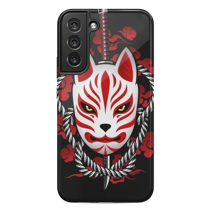 Galaxy S22 plus StrongFit Kitsune - Red Clouds by LM2Kone