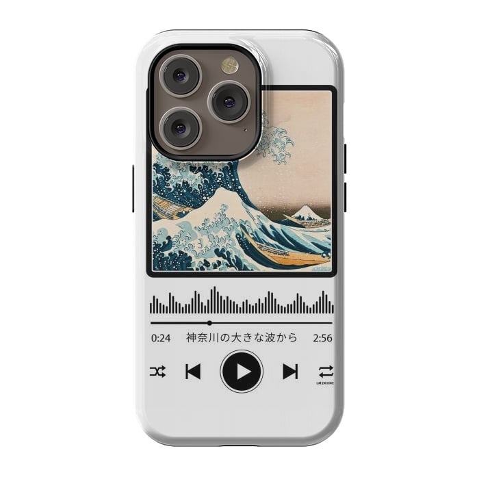 iPhone 14 Pro StrongFit Soundtrack - Great Wave off Kanagawa by LM2Kone