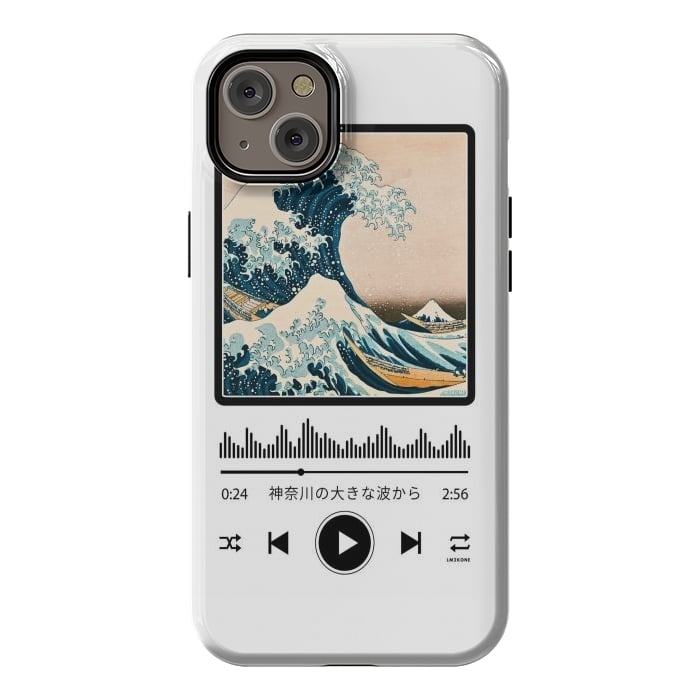 iPhone 14 Plus StrongFit Soundtrack - Great Wave off Kanagawa by LM2Kone