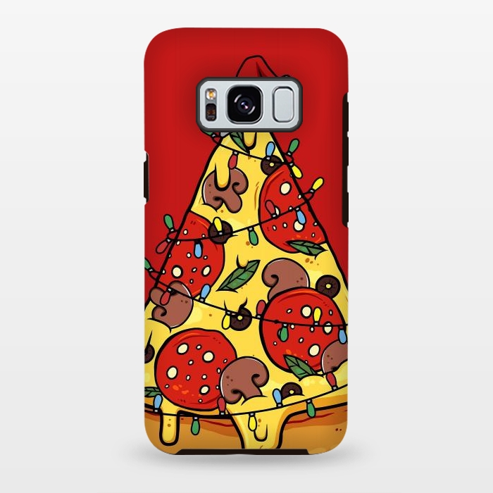 Galaxy S8 plus StrongFit Merry Christmas Pizza by LM2Kone