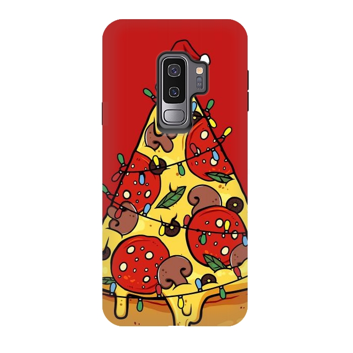 Galaxy S9 plus StrongFit Merry Christmas Pizza by LM2Kone