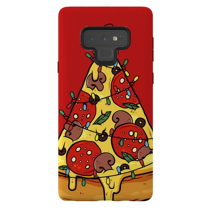 Galaxy Note 9 StrongFit Merry Christmas Pizza by LM2Kone