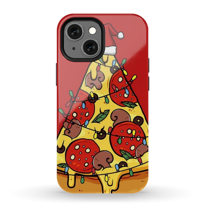 iPhone 12 mini StrongFit Merry Christmas Pizza by LM2Kone