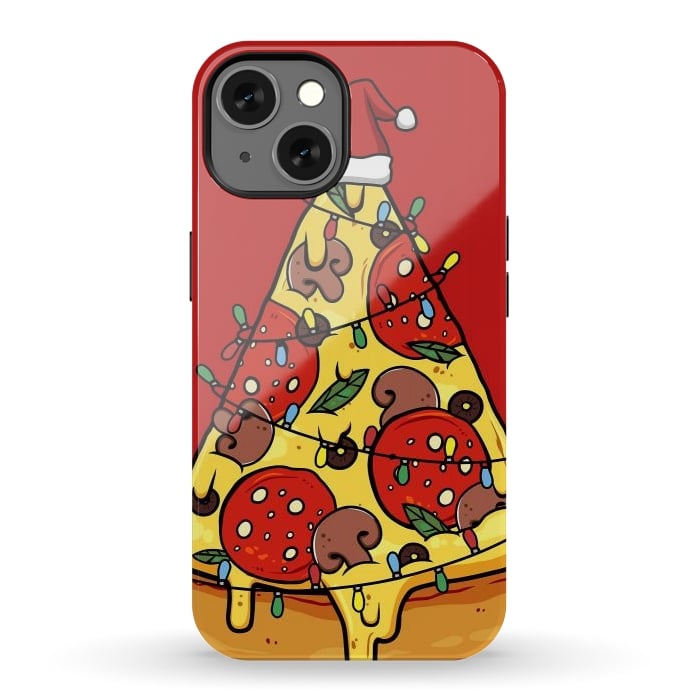iPhone 13 StrongFit Merry Christmas Pizza by LM2Kone