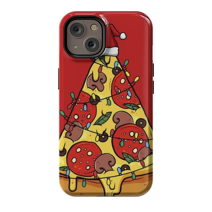 iPhone 14 StrongFit Merry Christmas Pizza by LM2Kone