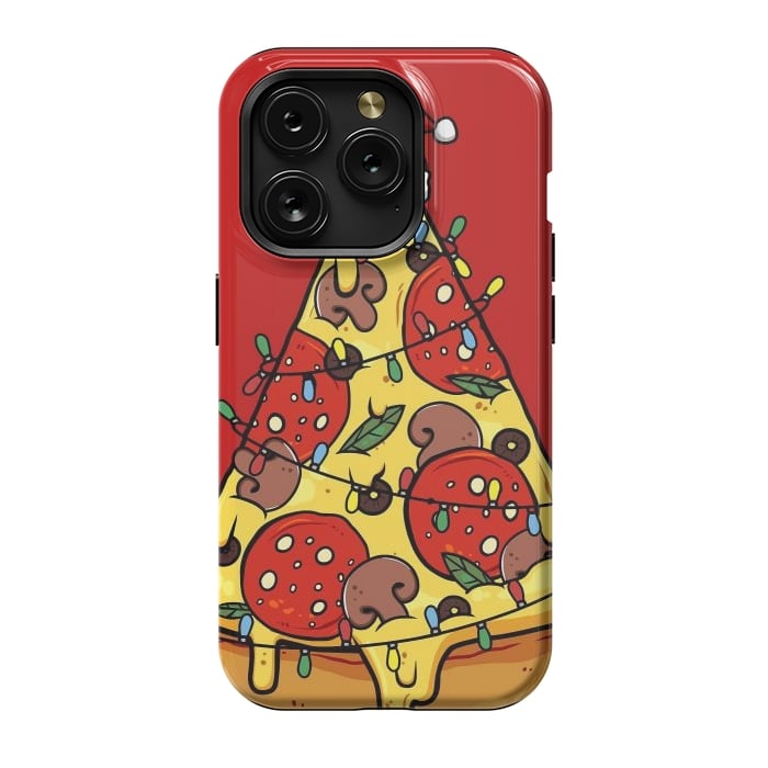 iPhone 15 Pro StrongFit Merry Christmas Pizza by LM2Kone