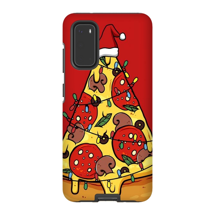 Galaxy S20 StrongFit Merry Christmas Pizza by LM2Kone