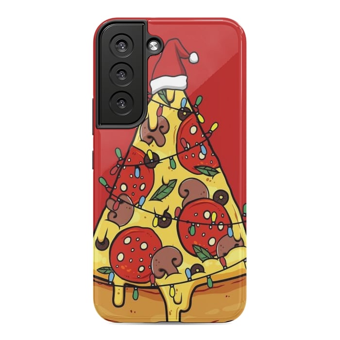 Galaxy S22 StrongFit Merry Christmas Pizza by LM2Kone