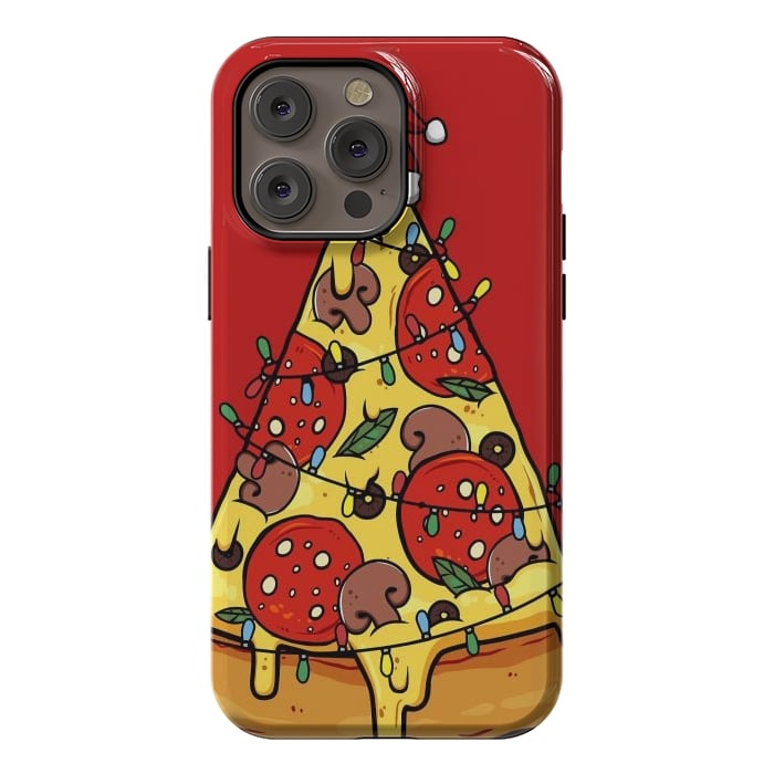 iPhone 14 Pro max StrongFit Merry Christmas Pizza by LM2Kone