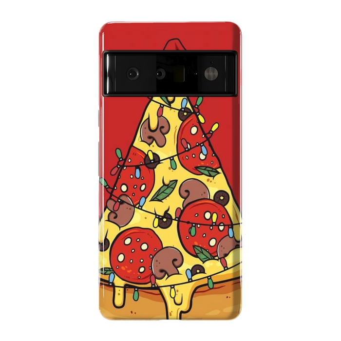Pixel 6 Pro StrongFit Merry Christmas Pizza by LM2Kone