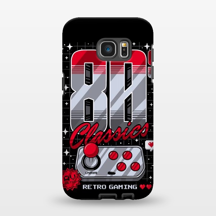 Galaxy S7 EDGE StrongFit 80s Classics Retro Gaming by LM2Kone