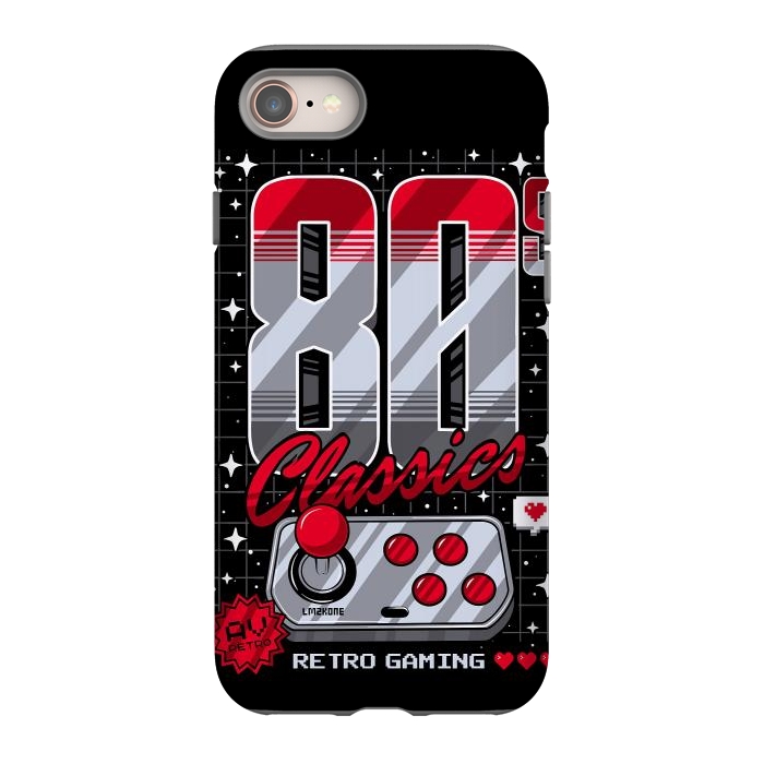 iPhone 8 StrongFit 80s Classics Retro Gaming by LM2Kone
