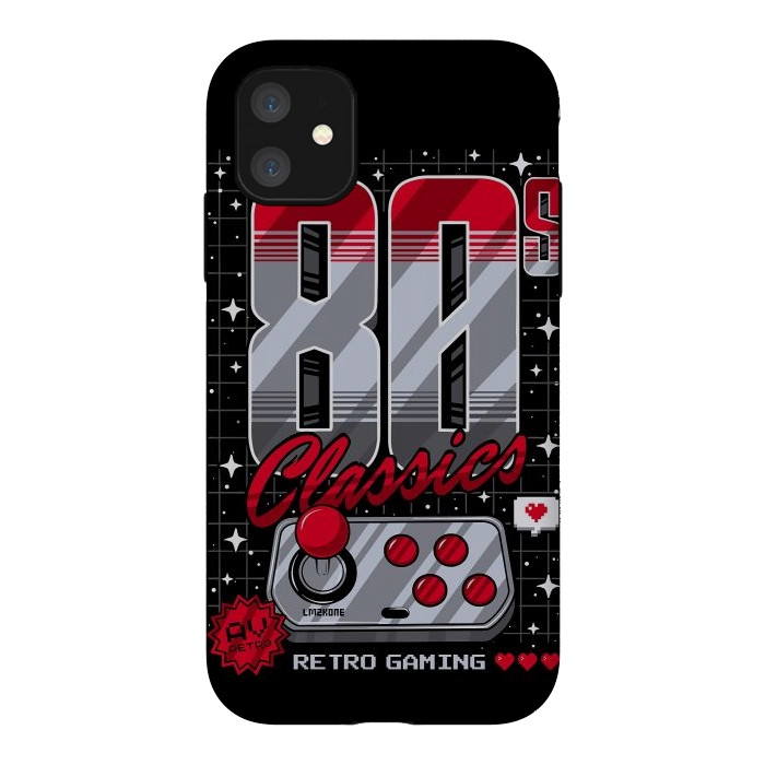 iPhone 11 StrongFit 80s Classics Retro Gaming by LM2Kone
