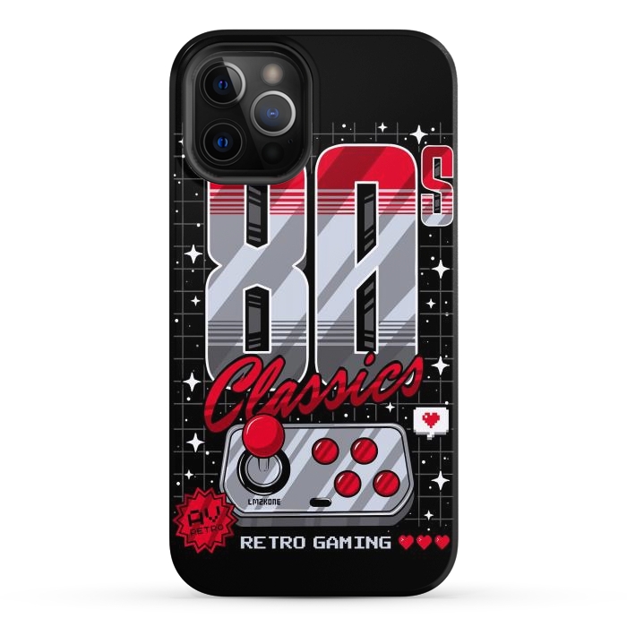 iPhone 12 Pro Max StrongFit 80s Classics Retro Gaming by LM2Kone