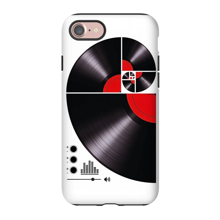 iPhone 7 StrongFit Fibonacci Spiral Vinyl by LM2Kone