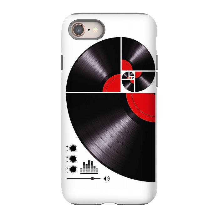 iPhone 8 StrongFit Fibonacci Spiral Vinyl by LM2Kone