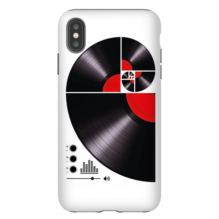 iPhone Xs Max StrongFit Fibonacci Spiral Vinyl by LM2Kone