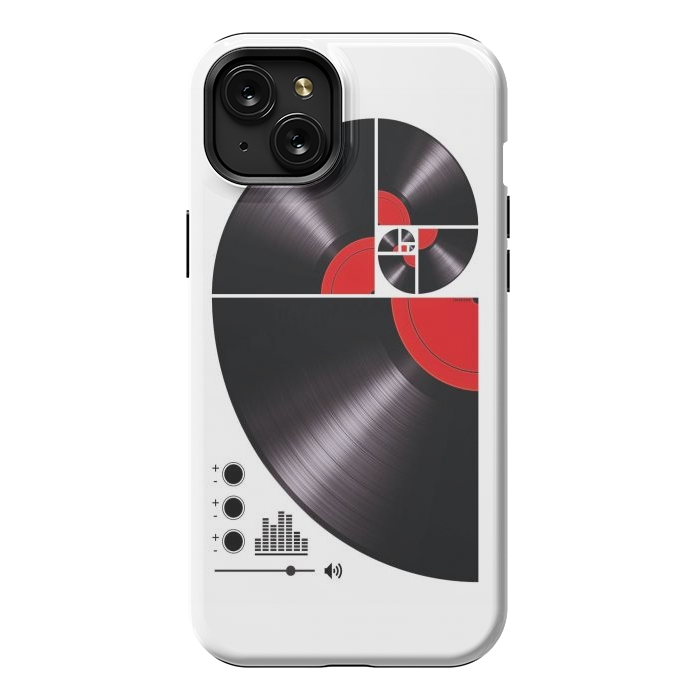 iPhone 15 Plus StrongFit Fibonacci Spiral Vinyl by LM2Kone